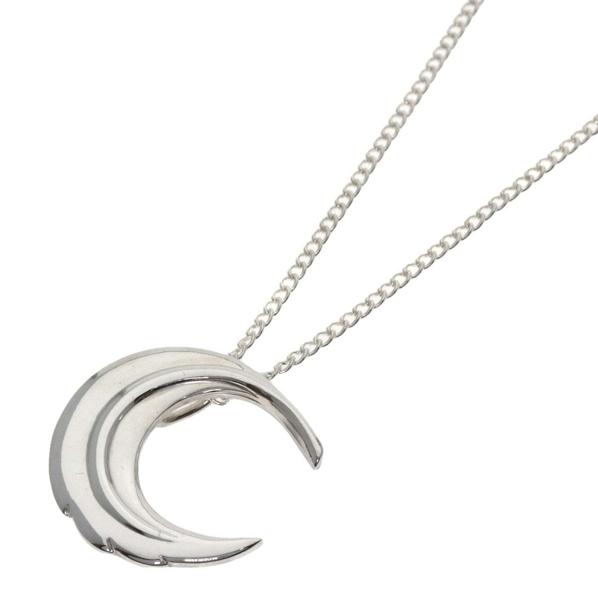 Tiffany & Co. Crescent Moon Necklace, Silver, Women's.